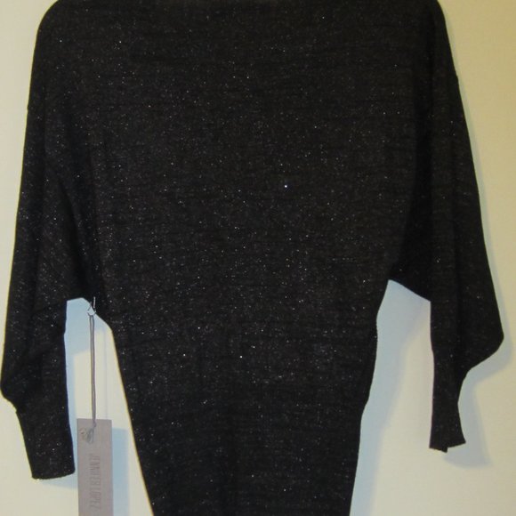 Jennifer Lopez, v neck sweater, half sleeve, black metallic - Picture 3 of 5